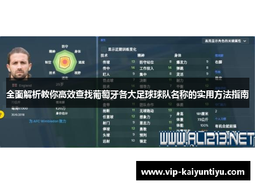 全面解析教你高效查找葡萄牙各大足球球队名称的实用方法指南